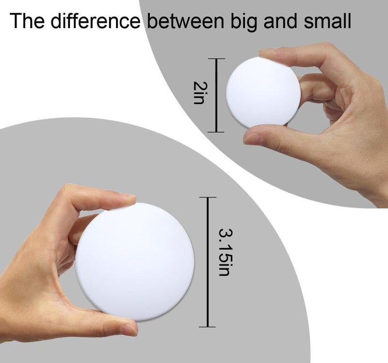 Muzioiernsu Door Stoppers (6 Pcs) Door Stops Wall Protector. 2" White Silicone Door Bumpers with Strong Thickened Adhesive of Rubber Knob, Round Wall Shield Cushion. Door Knob Wall Protector,Anti-Collision Pad - Image 2